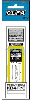 Лезвия Olfa OL-KB4-R/5 закругленные для ножа AK-4, 6(8)х38х0,45мм, 5шт