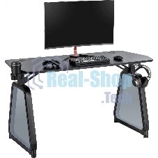 Стол игровой Cactus CS-GMD-BK-RGb столешница МДФ, черный каркас черный 136x60x75 см
