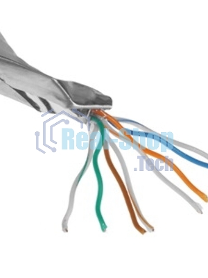 Кабель Hyperline FUTP4R-C5E-S24-IN-PVC-GY-305 (305м) Кабель витая пара, экранированный F/UTP, общий экран фольга, категория 5e, 4 пары 24 AWG, 4х2х0,51 мм, однопроволочные жилы, PVC, нг(А)-LS, внутренний -20°C – +75°C, серый, системная гарантия 25 лет