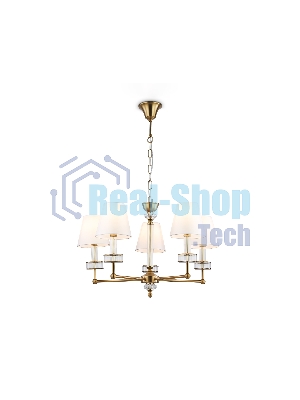Люстра Ambrella light LH71021/5 BS/WH латунь/белый E14*5 max 40W D670*1130