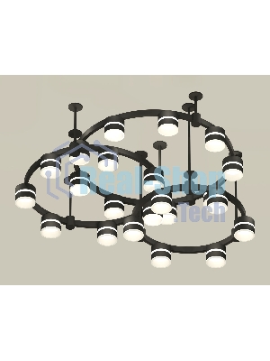Светильник Ambrella light XR92222220/22 SBK/FR черный песок/белый матовый GX53
