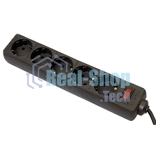 Сетевой фильтр Defender ES, 3.0 м, 5 розеток, черный