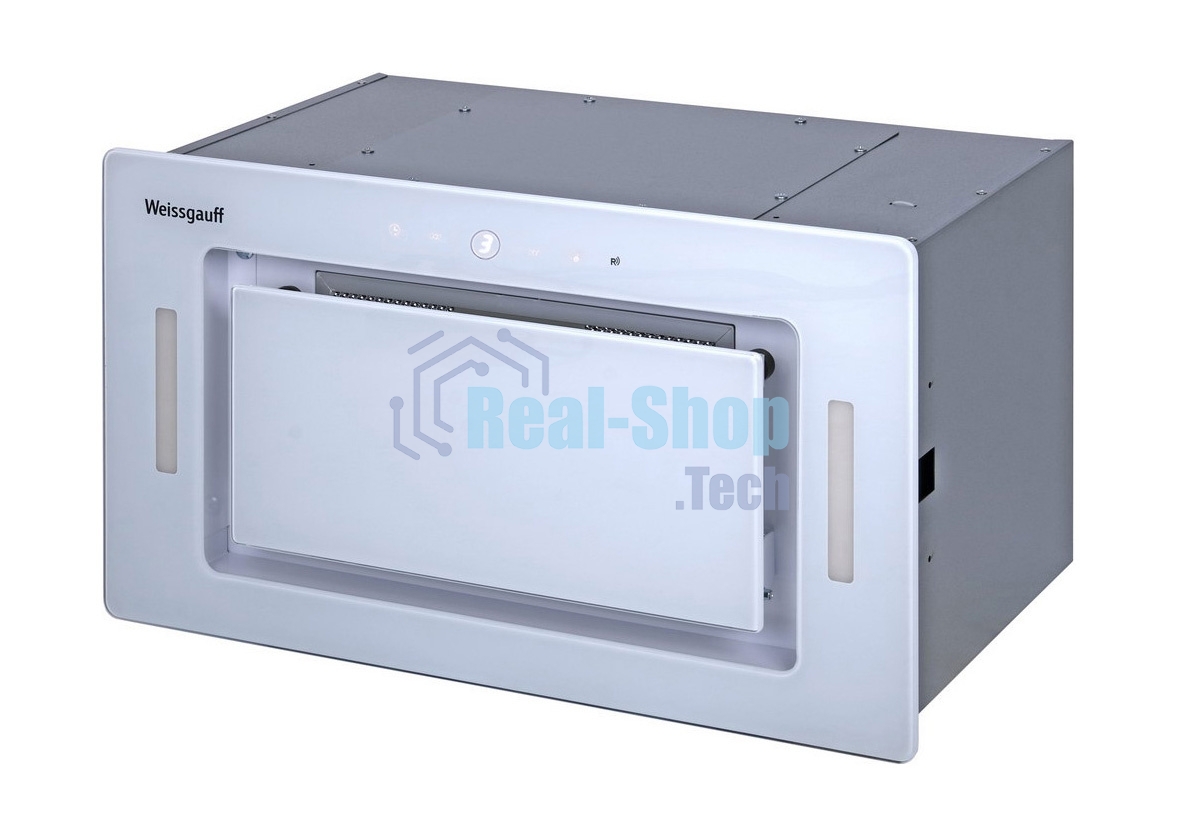 Вытяжка встраиваемая Weissgauff Aura 1200 Remote WH белый, 52 см, 1200 куб. м/ч, 60 дБ