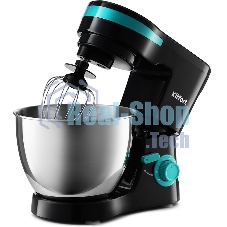 Миксер планетарный Kitfort КТ-3044-4 1000 Вт черный/бирюзовый