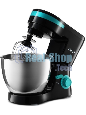 Миксер планетарный Kitfort КТ-3044-4 1000 Вт черный/бирюзовый