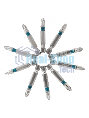 Набор бит Gross PZ2х50, сталь S2, 10 шт.