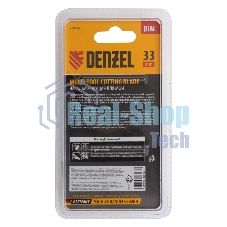 Насадка для МФИ Denzel режущая пазовая прямая, BiM, по металлу и дереву, 33 x 1,4 мм, мелкий зуб