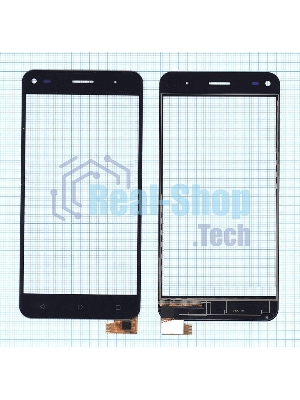 Сенсорное стекло (тачскрин) для Fly FS507 Cirrus 4, черное