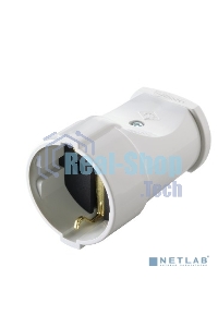 Штепсельный разъем c заземлением белый MAKEL 10003