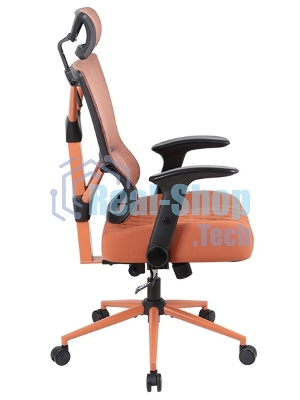 Кресло Chairman CH566 оранжевый, экокожа, 120 кг