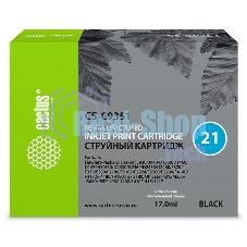 Картридж струйный Cactus CS-C9351 №21 черный (17 мл) для HP DJ 3920/3940/D1360/D1460/D1470/D1560/D2330/D2360/D2430/D2460/F370/F375/F380/F2180/F2187/F2224/F2280/F2290/F4140/F4172/F4180/F4190