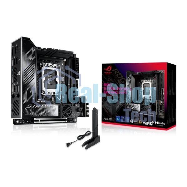 Материнская плата ASUS ROG STRIX Z890-I GAMING WIFI, LGA1851, Intel Z890, 2xDDR5, 2xSATA, 2xM.2, 1xPCI-E 5.0 x16, 1xHDMI, 2xThunderbolt 4, 1x2.5Gb LAN, 9xUSB-A, 1xUSB-C, 5.1, Mini-ITX