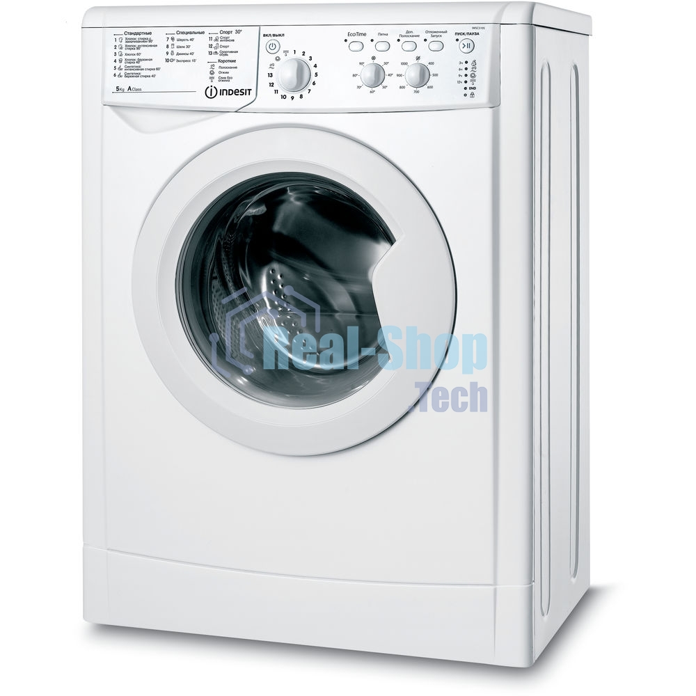 Стиральная машина Indesit IWSC 5105 белый, загрузка фронтальная 5 кг, 1000 об/мин., класс: А