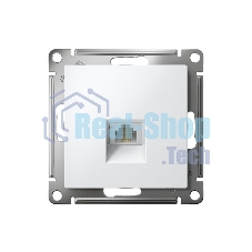 Механизм розетки телефонной 1-м СП AtlasDesign RJ11 белый