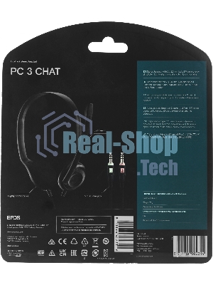 Гарнитура EPOS PC 3 Chat чёрный, проводная, 2 x mini jack 3.5 мм