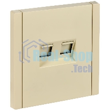 Розетка двойная RJ11+RJ45 кат.5E FP435 ваниль FORTE&PIANO