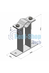Кронштейн для мачт Rexant плоский П-образный, 20 см