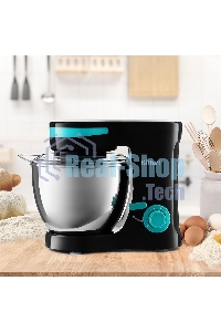 Миксер планетарный Kitfort КТ-3044-4 1000 Вт черный/бирюзовый