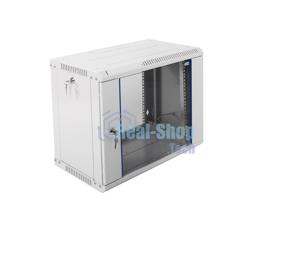 Шкаф телеком. настенный разборный 9U (600х350) дверь стекло (ШРН-Э-9.350) (1 коробка)