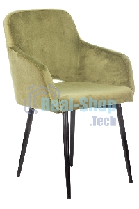 Кресло компьютерное Бюрократ CH-380F фисташковый Italia 12 на ножках металл черный