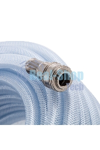 Шланг STELS 57025пневматический пвх 10x16мм 18 бар армированный прозрачный быстросъемное соединени