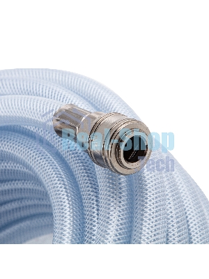 Шланг пневматический Stels 57025 пвх 10x16 мм, 18 бар, армированный прозрачный, быстросъемное соединение