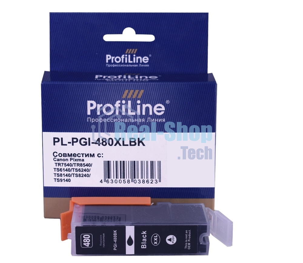 Картридж струйный ProfiLine PL-PGI-480XLBK для принтеров Canon Pixma TR7540/TR8540/TS6140/TS6240/TS8140/TS8240/TS9140 с чернилами Black