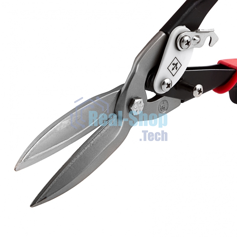 Ножницы по металлу Matrix, удлиненные, 290 мм, прямой рез, CrMo, 2-комп.обрезиненные рук-ки, PRO