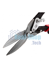 Ножницы по металлу Matrix, удлиненные, 290 мм, прямой рез, CrMo, 2-комп.обрезиненные рук-ки, PRO