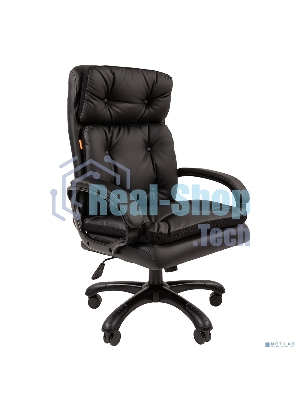 Кресло Chairman 442 черный, экокожа, 120 кг