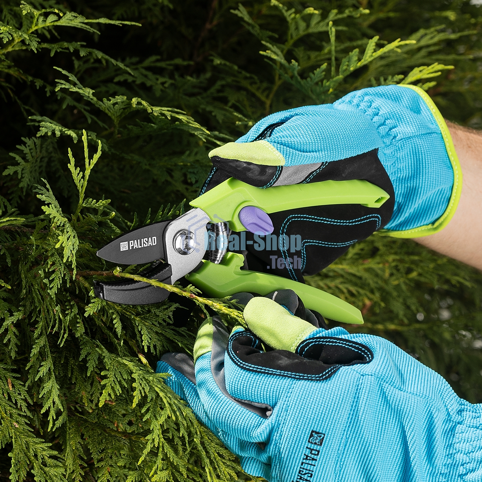 Секатор с наковальней Palisad 190 мм, пластиковые рукоятки