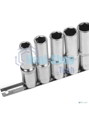 Набор удлиненных торцевых головок Rexant 1/2, шестигранные, CrV, 10 шт., 10-22 мм