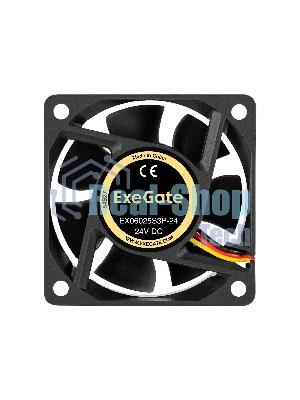 Вентилятор для корпуса ExeGate EX06025S3P-24 черный, 60 мм, 5000 об/мин, 34.5 дБ, 3 pin