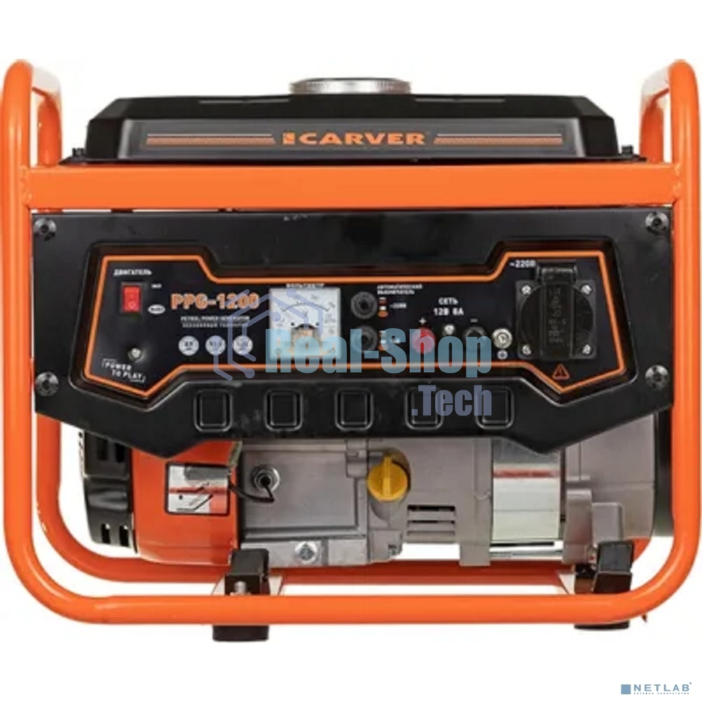 Электрогенератор бензиновый Carver PPG-1200, 1.05 кВт, 65 дБ, 24 кг