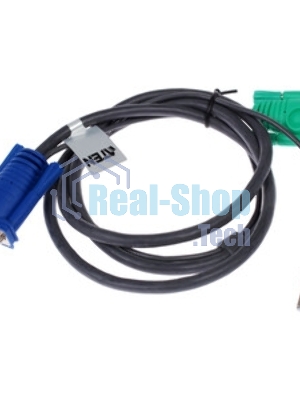 Кабель KVM ATEN 2L-5201U USB(тип А Male)+HDB15(Male) <-> SPHD15(Male) 1,2м., черный.