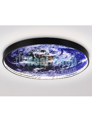 Настенно-потолочный светодиодный светильник Ambrella light FW11136 BK черный 50W LED 3000-6400K D800*38
