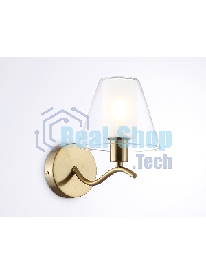 Настенный светильник Ambrella light LH57095 BS/FR латунь/белый матовый E14 max 40W 230*140*200