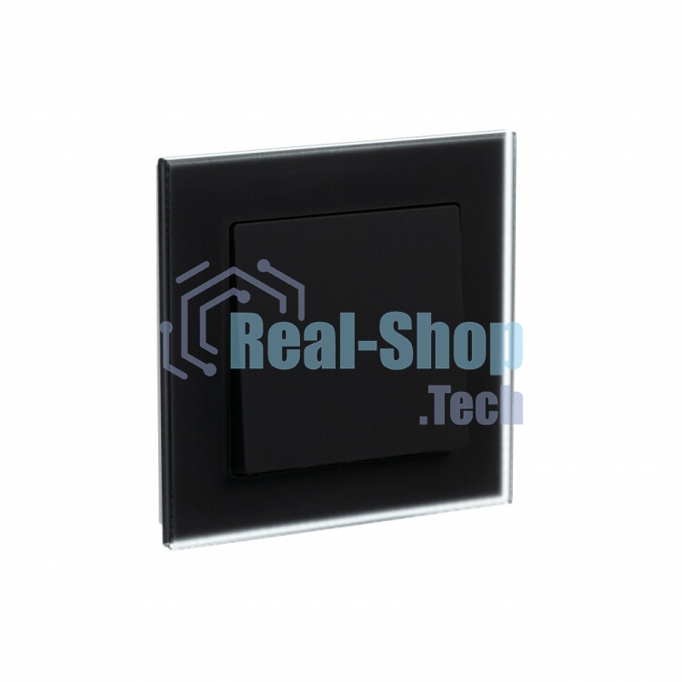 Рамка 1-м AtlasDesign Nature мат. стекло черный SchE ATN331001