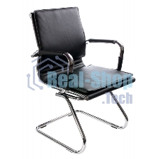 Кресло офисное Бюрократ CH-993-Low-V/Black черный, искусственная кожа, низкая спинка, полозья хром