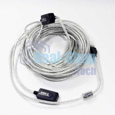 Кабель VCOM VUS7049-15M Кабель-адаптер USB2.0-repeater, удлинительный активный Am-->Af 15м