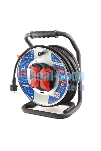 Удл. на мет. катушке “Power Cube” IP44 16А 50м резина 3*2,5мм2 4 роз. с/з