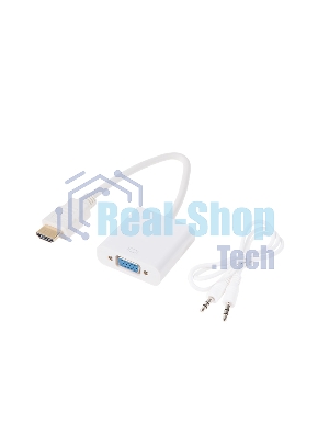 Переходник штекер Rexant HDMI - гнездо VGA, провод + шнур стерео 3,5 мм