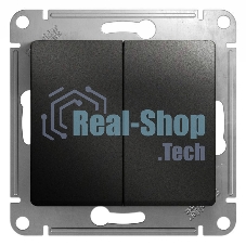 Механизм выключателя 2-кл. СП Glossa 10А IP20 10AX антрацит SchE GSL000751