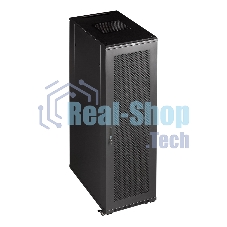 Шкаф коммутационный Lanmaster (TWT-CBB-42U-6X10-G1) напольный 42U 600x1000 мм пер. дв. стекл задн. дв. спл. стал. лист 2-хст. 2 бок. пан. 800 кг черный IP20