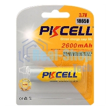 Литий-ионный аккумулятор PKCELL 18650 2600-1B тип - 18650 1 шт в блистере, без защиты