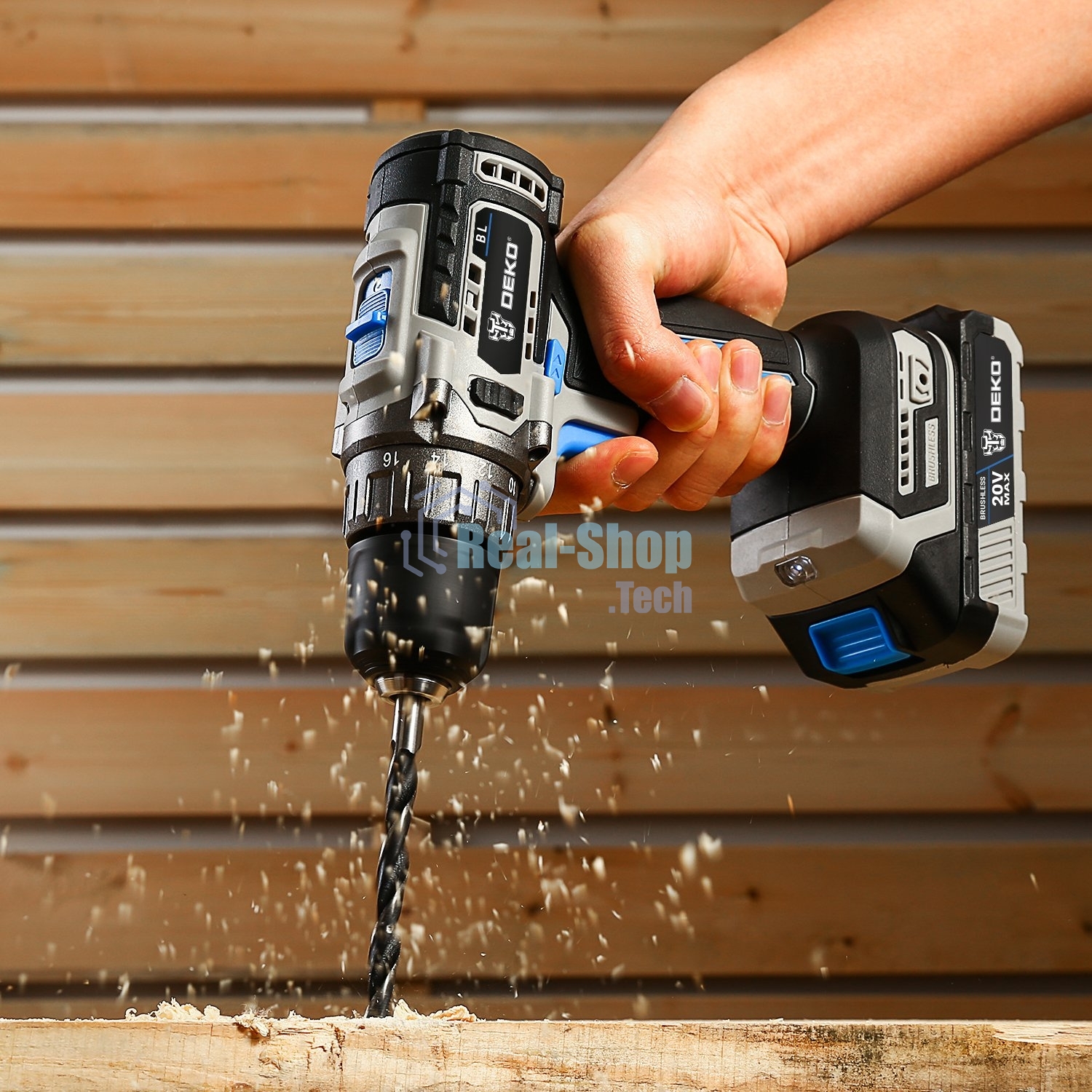 Дрель-шуруповерт аккумуляторная Deko Sharker 063-4037, 20В, 1 АКБ