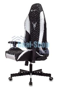 Кресло игровое Knight Neon черный/серебряный соты эко.кожа с подголов. крестовина металл