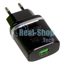 Сетевое зарядное устройство QC 3.0 HOCO HC-16255 C12Q 1 USB Выход: 5V_9V_12V, 18W черный