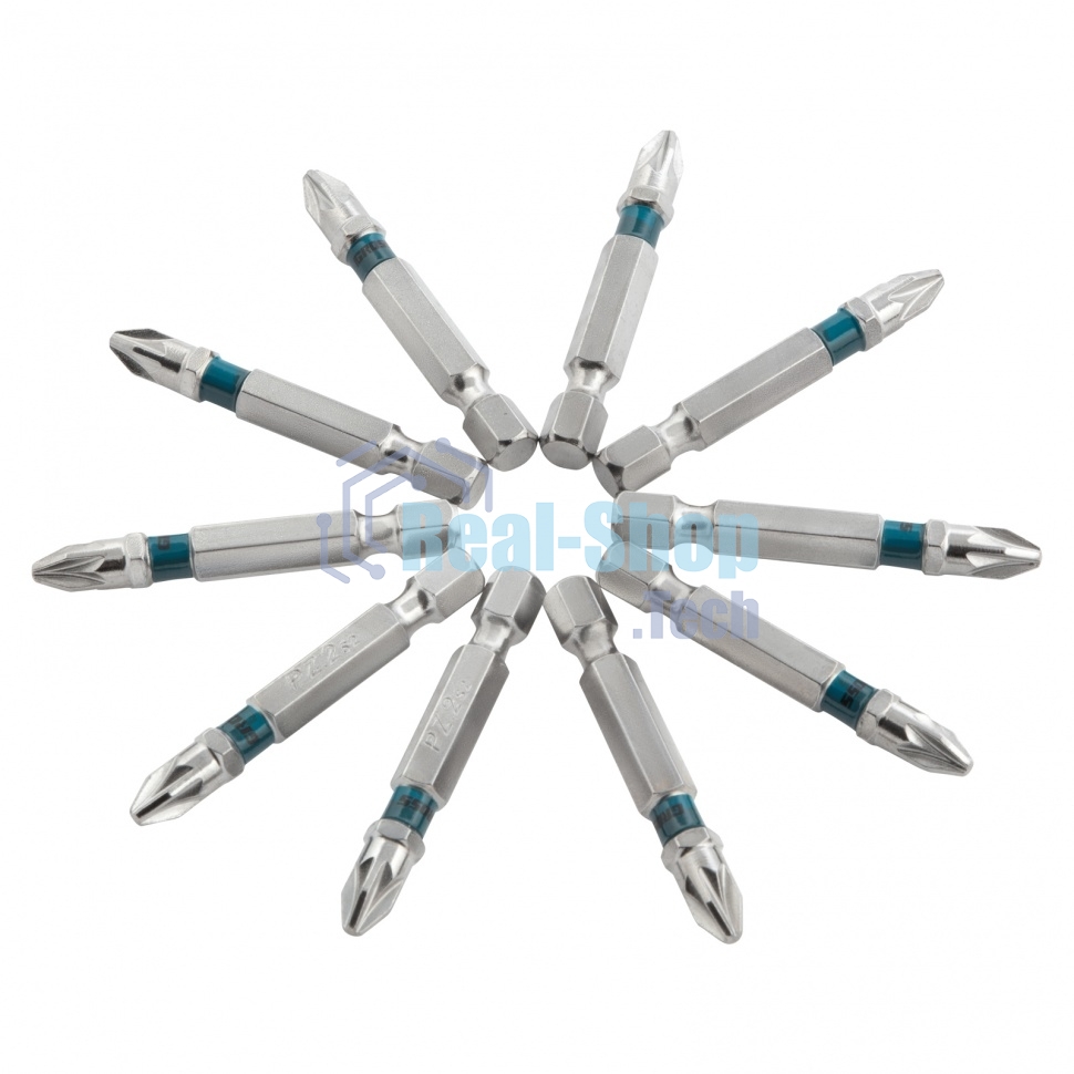 Набор бит Gross PZ2х50, сталь S2, 10 шт.