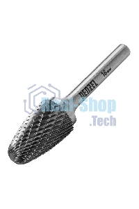 Борфреза по металлу Denzel твердосплавная, параболическая, тип-F, 16 мм